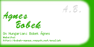 agnes bobek business card