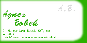 agnes bobek business card
